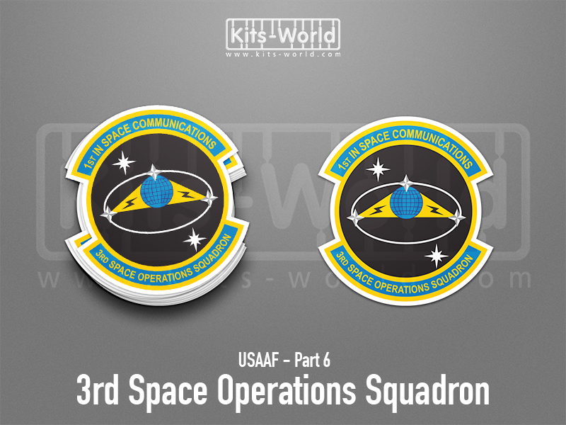 Kitsworld SAV Sticker - USAAF - 3rd Space Operations Squadron W:93mm x H:100mm 